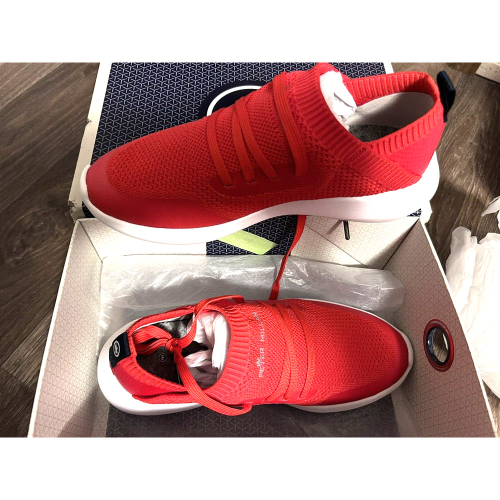 Peter Millar Ladies Hyperlight Glide Sneakers - Red size 7 - Picture 12 of 13